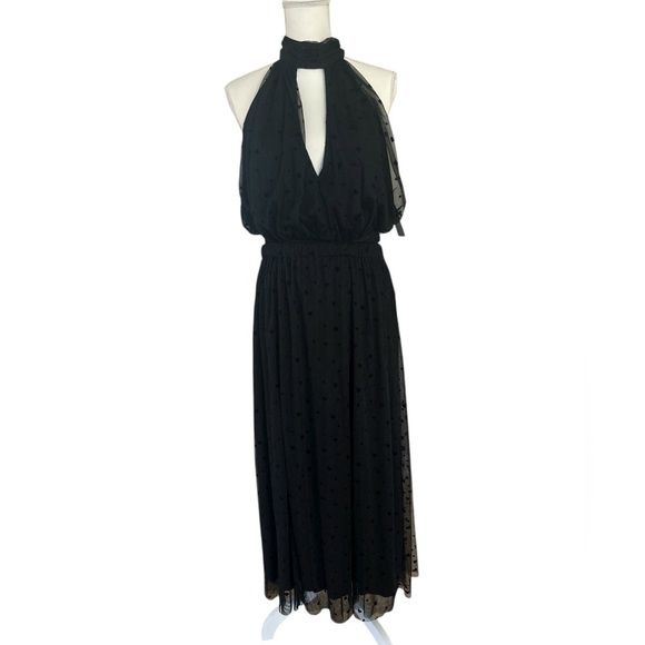 Anthropologie Dresses & Skirts - Anthropologie Black Mesh Heart Skirt Size LP New With Tags